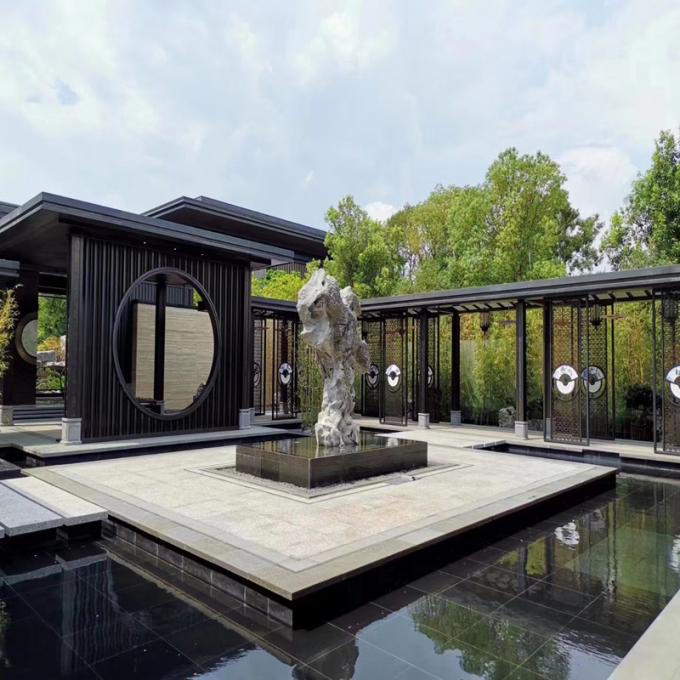 Pintura de paisagem estilo chinês High-End personalizado tela de metal de aço inoxidável 6