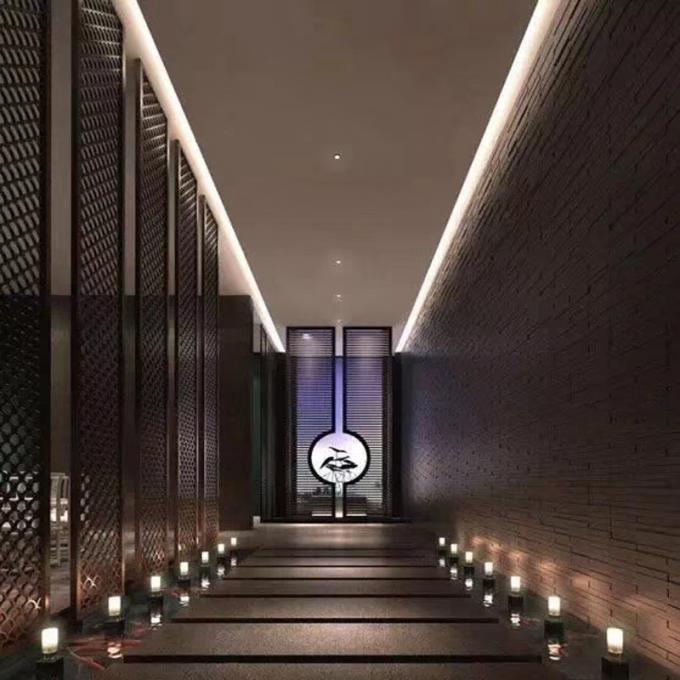 Corte a laser de estilo americano de aço inoxidável de ouro divisória de tela de sala para casa hotel restaurante 7