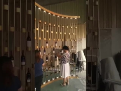 Armário para vinhos de aço inoxidável chapeado em pvd titânio cor preta