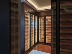 Armários de vidro preto para sala de estar modernos e luxuosos para vinhos Marca MINXINLONG