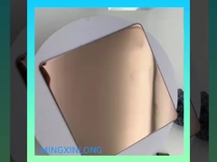 Espelho café antigo folhas de aço inoxidável de cor dourada para decoração