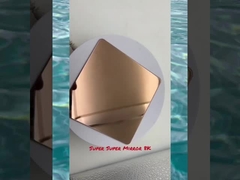 Espelho de aço inoxidável de cor bronze -