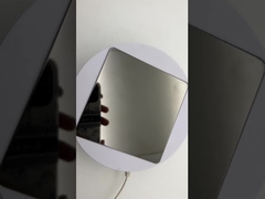 Espelho, folhas de aço inoxidável de cor preta...