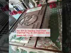 Aisi 304 Sb Chapa de aço inoxidável anel de cadeia 2b 304 chapas de aço inoxidável 4x8 1,2 mm