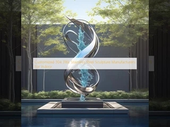 Fabricantes de esculturas de aço inoxidável 304 316L personalizados para interiores