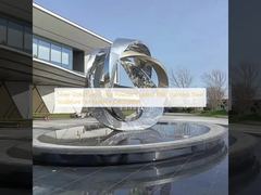 O pó de prata da cor do cinza do ouro revestiu a escultura 316L de aço inoxidável para a decoração exterior