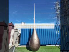 O pó de prata da cor do cinza do ouro revestiu a escultura 316L de aço inoxidável para a decoração exterior