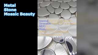Design exclusivo de mosaico de pedra metálica