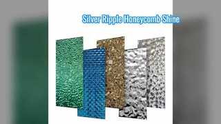 Favo de mel ondulado de água com onda de espelho prateado