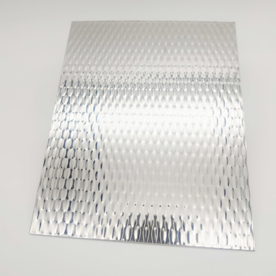 Placas de chapas de aço inoxidável 304 com acabamento estampado pequena gota de chuva 5WL padrão de onda