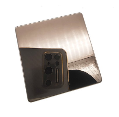 Chapa de aço inoxidável cor de bronze 8K para decoração de interiores Revestimento anti-impressão digital