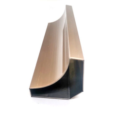 Bom preço o canal de aço inoxidável de 0.6mm 0.7mm Beadblasted apara PVD revestido para a proteção de Deco da parede on-line