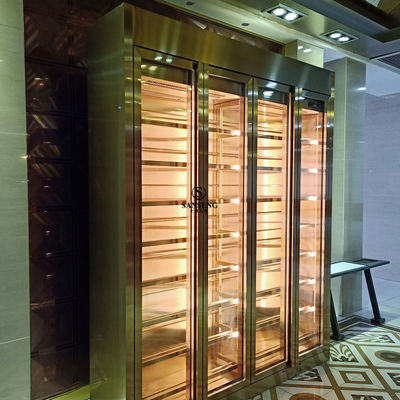 Bom preço Armário para vinhos de design simples e acessível em aço inoxidável para uso doméstico on-line