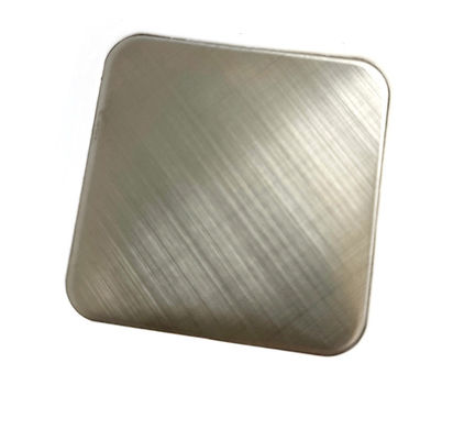 Bom preço 304 Platinum Silver Cross Hairline 45 Graus Lâmina de borracha de cor de aço inoxidável com impressão anti-dedos on-line