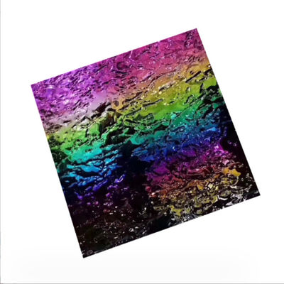 Bom preço SUS 201 304 316 AFP laminado a frio 4*8ft espelho colorido 8K água ondulação de aço inoxidável chapa em relevo para painel de teto on-line
