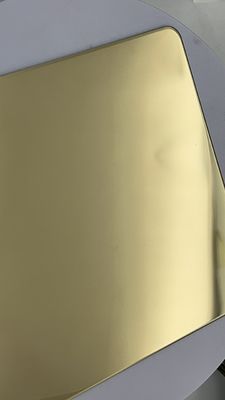 Bom preço Metal não tecido Tecido de aço inoxidável de cor Forno PVD Champagne 4ft 8ft folha on-line