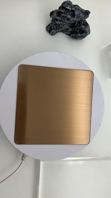 Bom preço Linha de cabelo de bronze HL Decoração exterior de chapa de aço metálico filme a laser cor PVD on-line