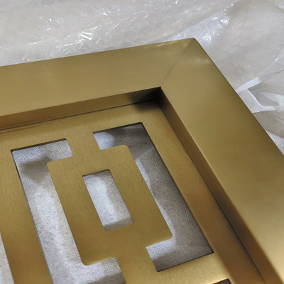 Brushed Gold 304 laser Islamic Stainless Steel Partition For Interior Project