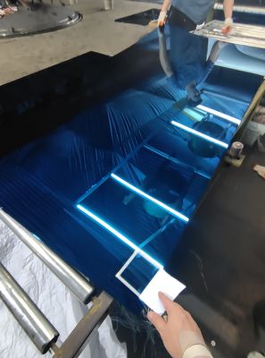 Bom preço Folha de painel decorativo de aço inoxidável de safira para projeto de hotel de parede on-line