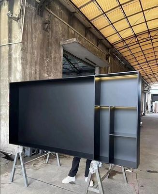 Bom preço 304 Armários de exibição de aço inoxidável preto para armazenamento e exibição de vinho em casa e comercial on-line