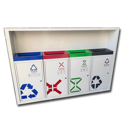 Bom preço Lixeira de Aço Inoxidável 304 com Acabamento Prateado para Classificação de Lixo em Shoppings on-line