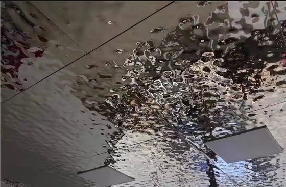 Bom preço Prata Multicolor 316L 1,2 mm Espessura Espelho Ondulação de água ondulação Painéis de aço inoxidável com favo de mel on-line