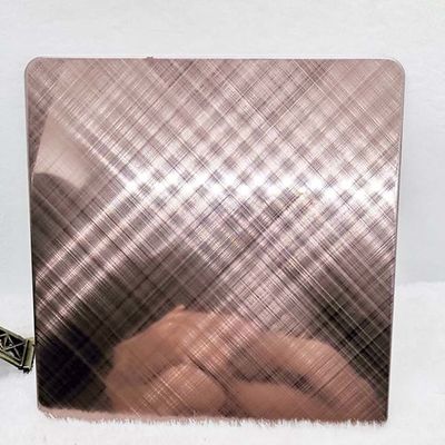 Bom preço Da cor transversal de Brown da linha fina do espelho decoração de aço inoxidável de Luxry da folha on-line