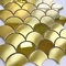 Telhas de mosaico de aço ASTM de Shell Shape Metal Brushed Stainless 304 305x305mm
