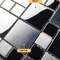 mosaico de aço inoxidável Backsplash do metal da telha de mosaico do preto do quadrado de 30x30cm