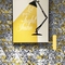 telha de mosaico de aço inoxidável triangular do cone 3D para o ouro de prata da decoração JIS da parede