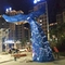 Peixes da baleia que modelam Art Outdoor Stainless Steel Sculptures AISI ASTM 201 com luz