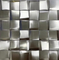 48 decoração de aço inoxidável trapezoidalmente da cozinha das telhas de mosaico 3d 293×293mm