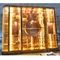 Armário de vinhos de aço inoxidável dourado personalizado de alta qualidade com porta de vidro adequado para restaurantes
