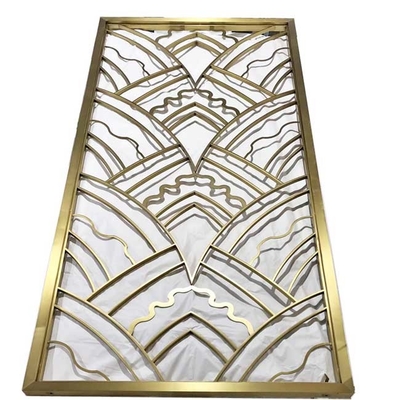 304 316 divisor de sala de aço inoxidável da separação da tela da chapa metálica do quadrado da linha fina do ouro de 201 testes padrões para a decoração da parede