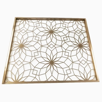Linha fina de aço inoxidável H3m Rose Gold Room Divider da separação da tela do metal SUS304