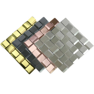 Bom preço o metal 3D de 292x292mm curvou telhas de mosaico de aço inoxidável a decoração PVD da parede que chapeou on-line
