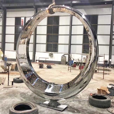 Escultura Personalizada de Lua Cheia 304 com Revestimento em Pó Pintado, Escultura 3D, Espelhamento, Polimento, Islam, Escultura em Aço Inoxidável 316L para Exterior
