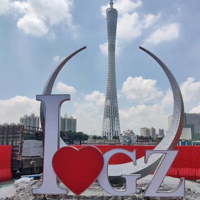 Bom preço ODM Splend 304 Esculturas decorativas de aço inoxidável Outdoor Full Moon Modelagem Arte Pintura Cor Esculturas 316L on-line