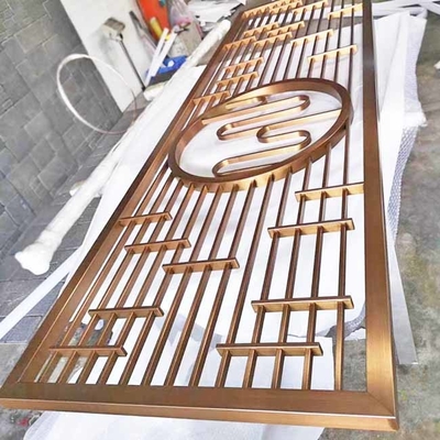 Rose Gold Bronze Antique Hairline preta escovou o painel de aço inoxidável dos divisores de sala da separação da tela do vertical do espelho