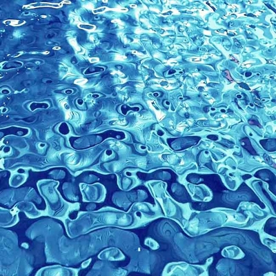 Sapphire Blue Color Water Ripple carimbou a folha de aço inoxidável