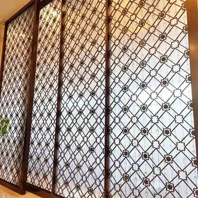 Bom preço 304 316 201 o ouro moderno Rose Bronze Mirror Hairline Laser cortou o divisor de sala de aço inoxidável oco da separação da tela do metal on-line