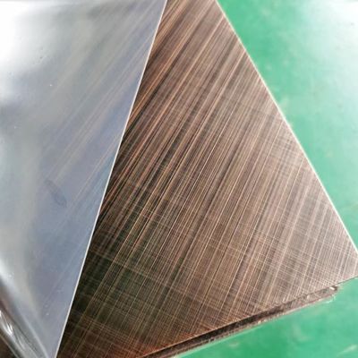 Bom preço 304 Rosa-Ouro Cor Cruz de Cabeça 45 Graus Lata de aço inoxidável de acabamento escovado com impressão anti dedos on-line