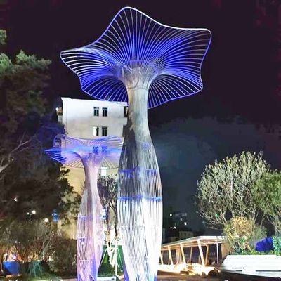 Bom preço durabilidade antiferrugem da escultura dos ornamento do jardim do cogumelo do metal 316l on-line