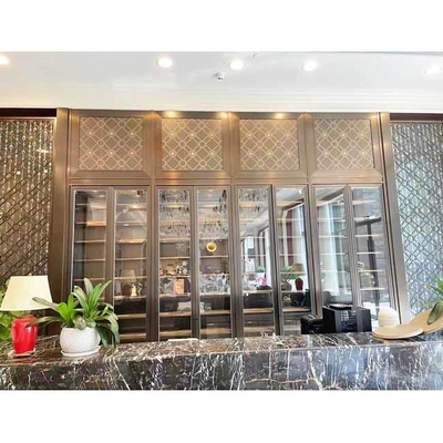 Vitrine Guangdong e armário para vinhos em aço inoxidável 304