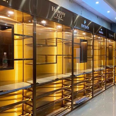 Bom preço mobília de madeira do armário do vinho da espessura de 0.8mm para a sala de visitas on-line