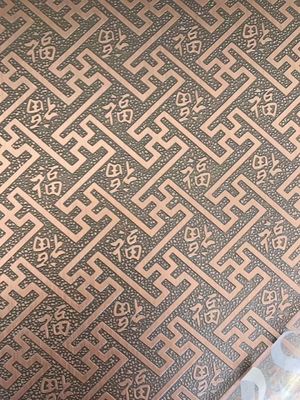 Bom preço O ouro de aço inoxidável do revestimento do espelho da folha 304 do elevador impermeável gravou on-line