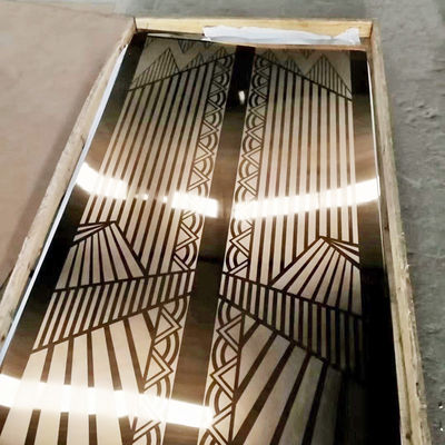 Bom preço Silver Mirror Color 304 Stainless Steel Etched Panel for Lift on-line