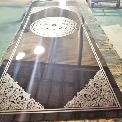 Bom preço 4x8 201 304 316l a cor do espelho PVD gravou a folha de aço inoxidável para o costume da porta do elevador on-line