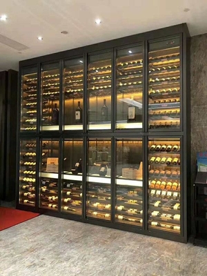 Armários de vidro preto para sala de estar modernos e luxuosos para vinhos Marca MINXINLONG