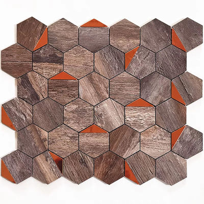 Bom preço ASTM design moderno mosaico de jato de tinta hexagonal metal 304 aço inoxidável azulejo de mosaico para casa restaurante decoração da parede on-line